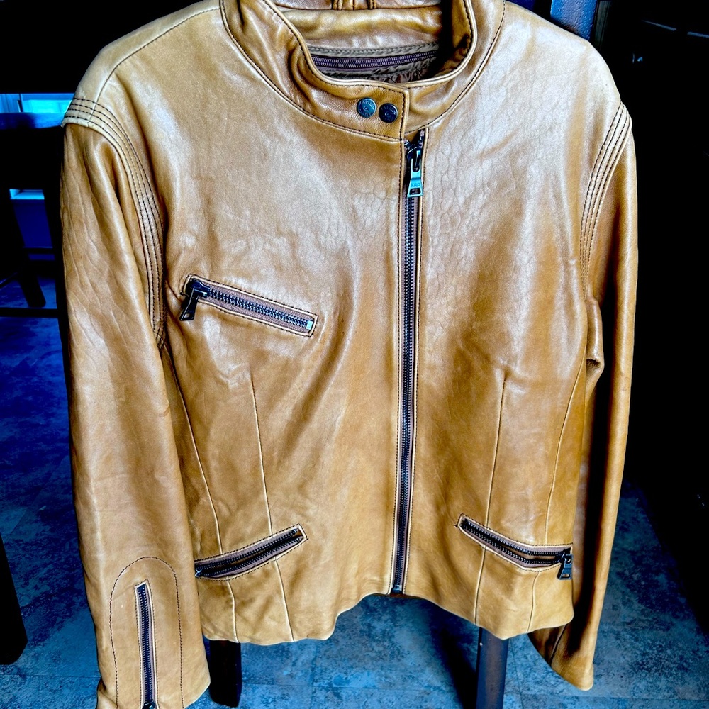 Y2K Envy Lambskin leather woman’s coat Motorcycle Coat 3XL